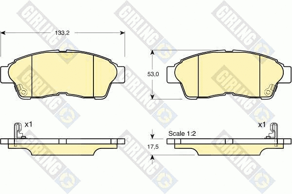 Brake Pad Set, disc brake (6131479)