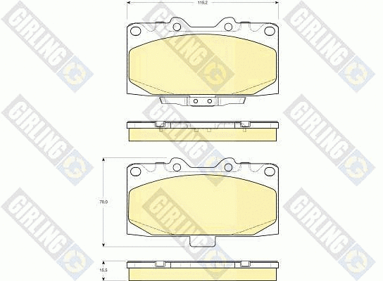 Brake Pad Set, disc brake (6133079)