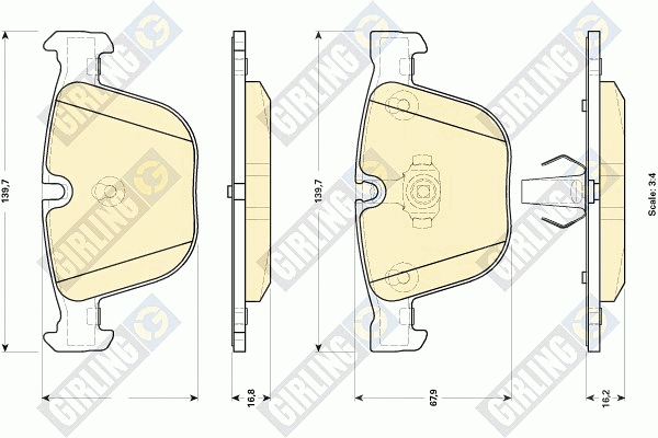 Brake Pad Set, disc brake (6118922)