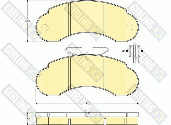 Brake Pad Set, disc brake (6109503)