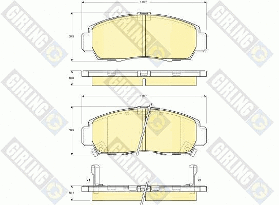 Brake Pad Set, disc brake (6132409)