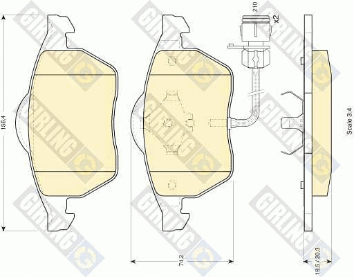 Brake Pad Set, disc brake (6110492)