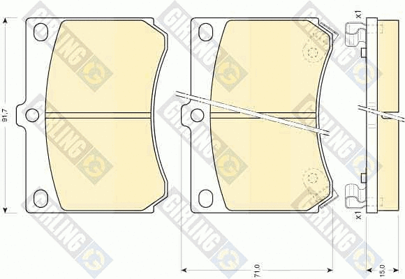 Brake Pad Set, disc brake (6110299)