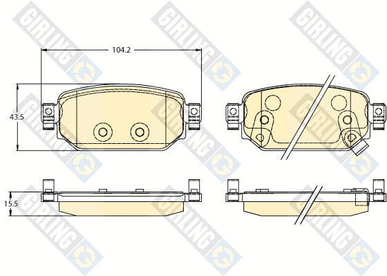 Brake Pad Set, disc brake (6121728)