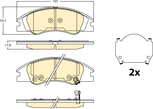 Brake Pad Set, disc brake (6136356)