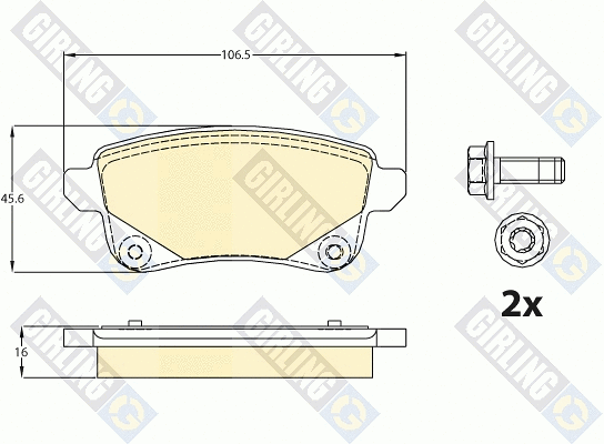 Brake Pad Set, disc brake (6120821)