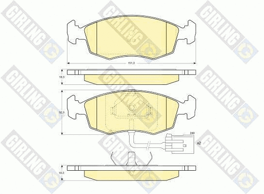 Brake Pad Set, disc brake (6112082)
