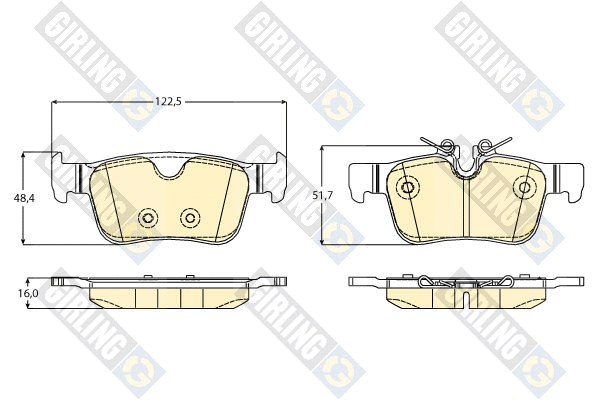 Brake Pad Set, disc brake (6121688)