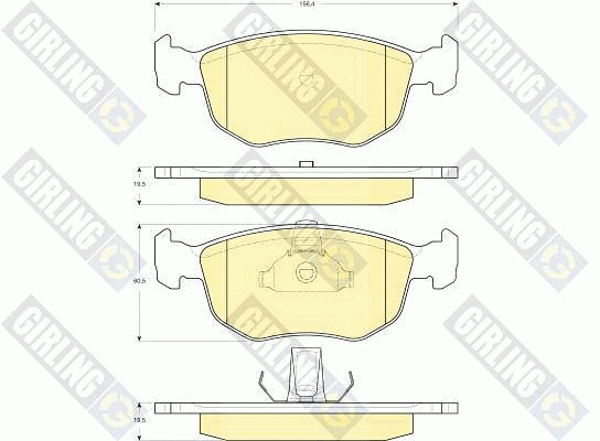 Brake Pad Set, disc brake (6116182)