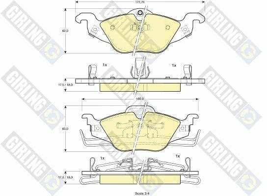 Brake Pad Set, disc brake (6113512)