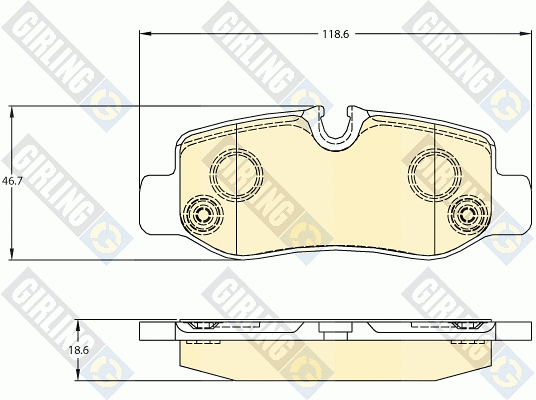 Brake Pad Set, disc brake (6121024)