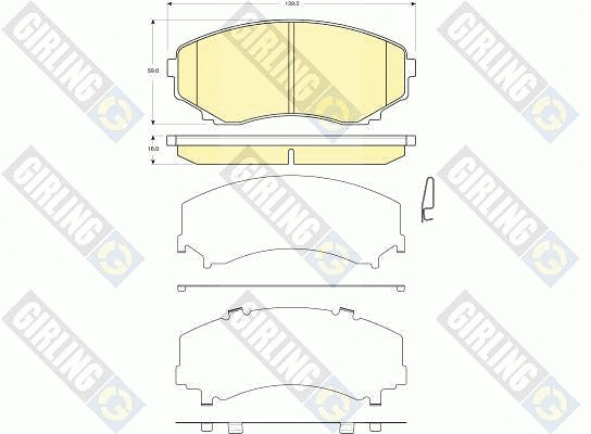 Brake Pad Set, disc brake (6133269)