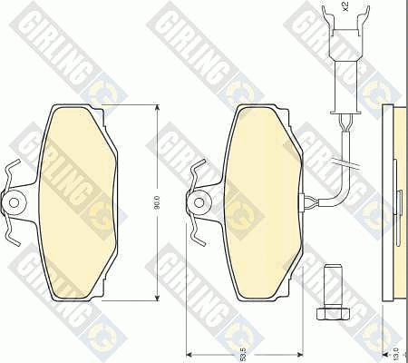 Brake Pad Set, disc brake (6104621)
