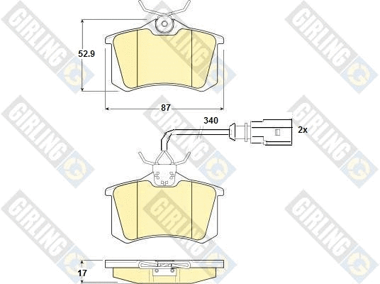 Brake Pad Set, disc brake (6114171)