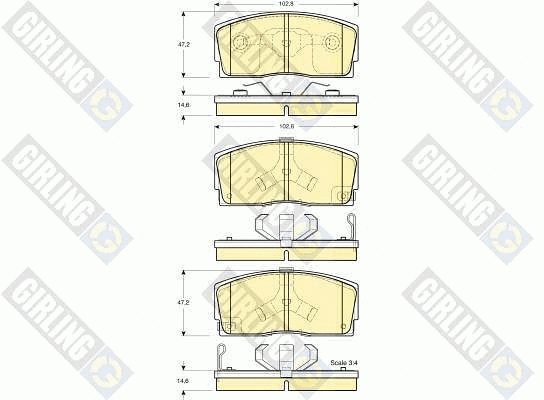 Brake Pad Set, disc brake (6131669)
