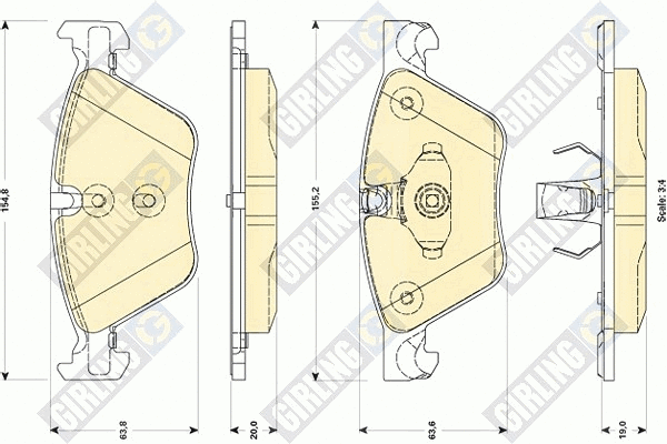 Brake Pad Set, disc brake (6118822)