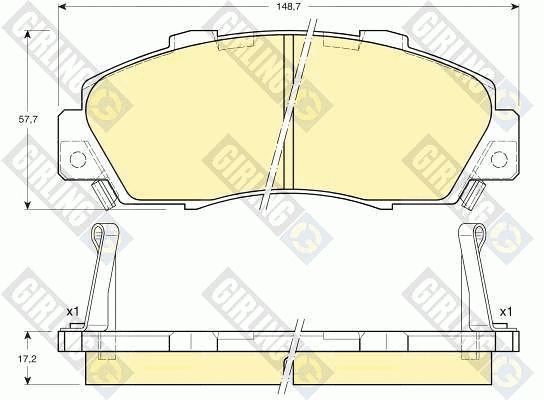 Brake Pad Set, disc brake (6131889)