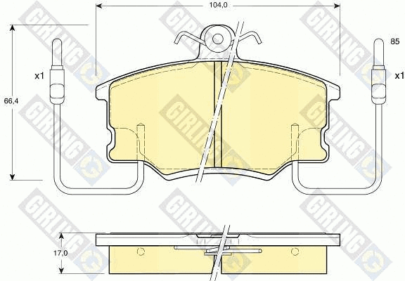 Brake Pad Set, disc brake (6104641)