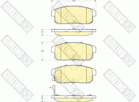 Brake Pad Set, disc brake (6133579)