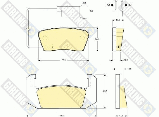 Brake Pad Set, disc brake (6105551)
