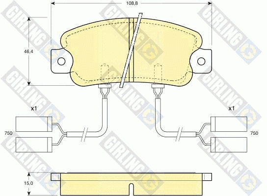 Brake Pad Set, disc brake (6109013)