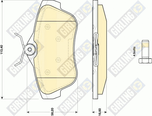 Brake Pad Set, disc brake (6117401)