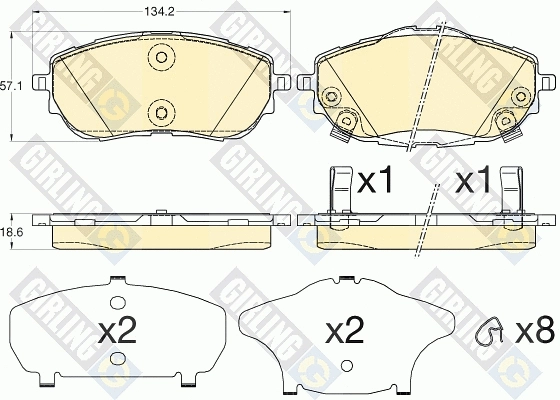 Brake Pad Set, disc brake (6135983)