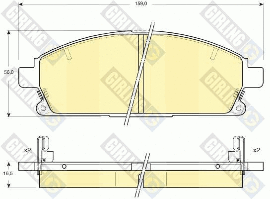 Brake Pad Set, disc brake (6133129)