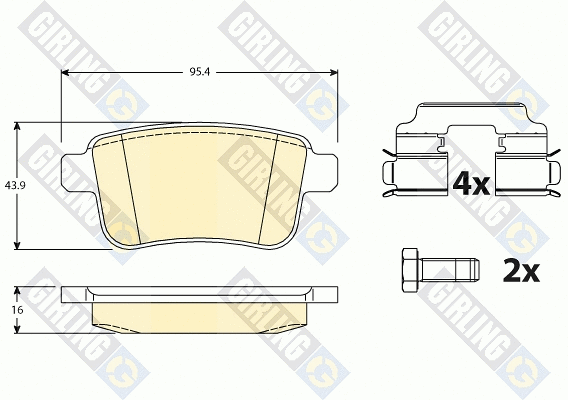 Brake Pad Set, disc brake (6117861)