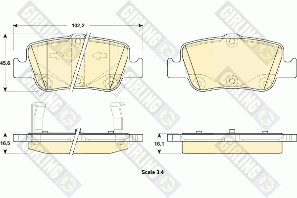 Brake Pad Set, disc brake (6134804)