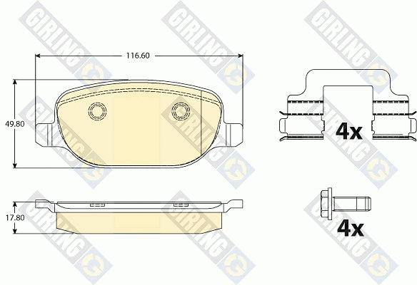 Brake Pad Set, disc brake (6121291)