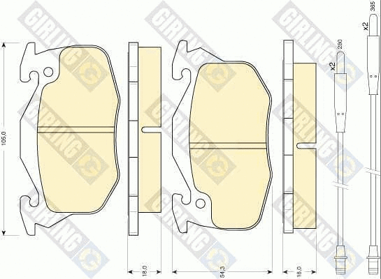 Brake Pad Set, disc brake (6110333)