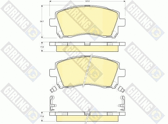 Brake Pad Set, disc brake (6132179)