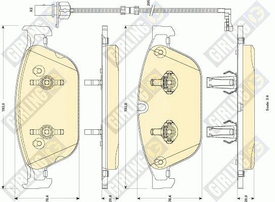 Brake Pad Set, disc brake (6118842)