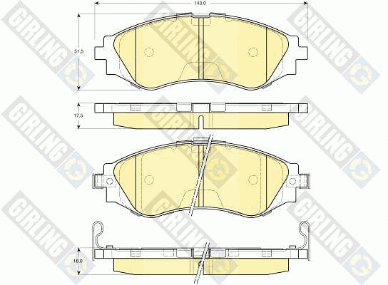 Brake Pad Set, disc brake (6132169)