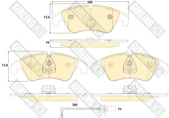 Brake Pad Set, disc brake (6119161)