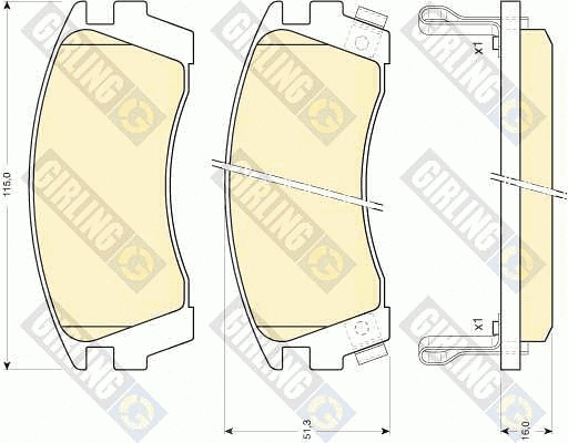 Brake Pad Set, disc brake (6110139)