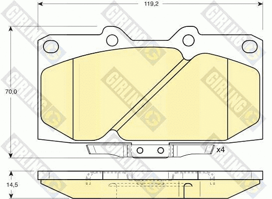 Brake Pad Set, disc brake (6131319)