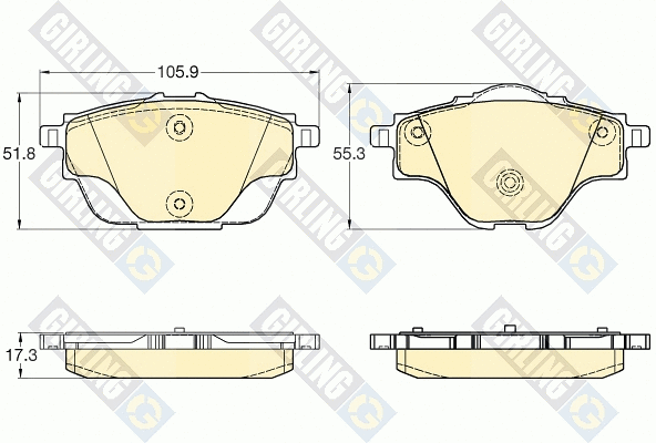 Brake Pad Set, disc brake (6120344)
