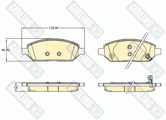 Brake Pad Set, disc brake (6121352)
