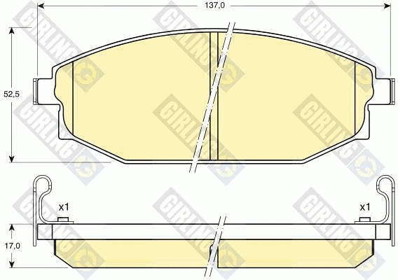Brake Pad Set, disc brake (6132329)