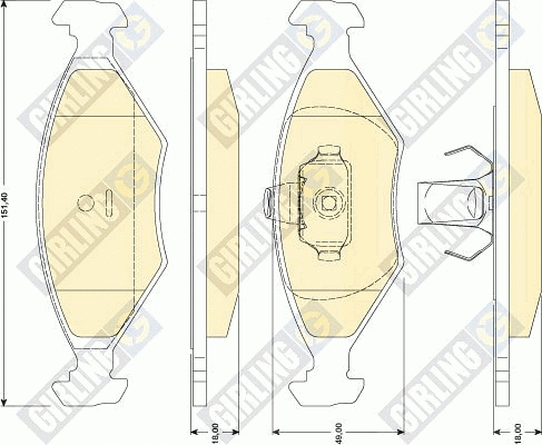 Brake Pad Set, disc brake (6117512)