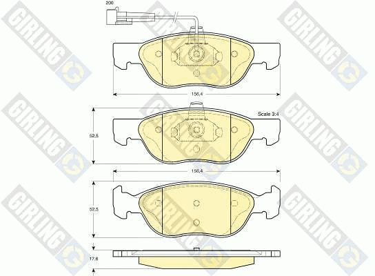 Brake Pad Set, disc brake (6112902)