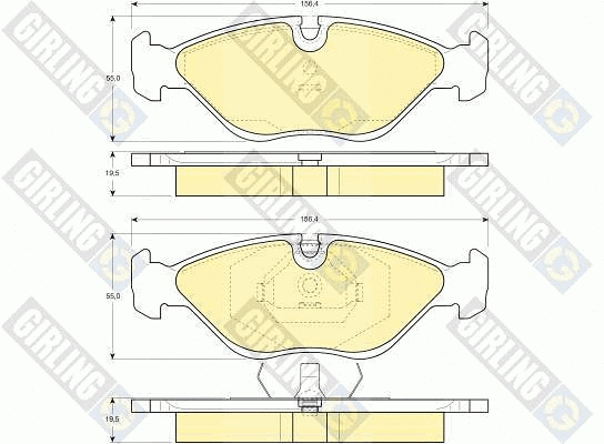 Brake Pad Set, disc brake (6109692)
