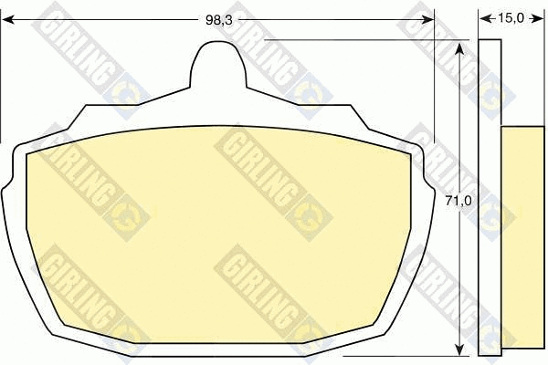 Brake Pad Set, disc brake (6107526)