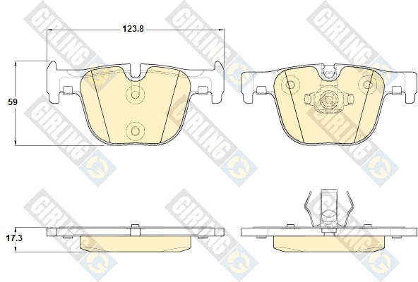 Brake Pad Set, disc brake (6119372)