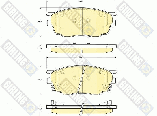 Brake Pad Set, disc brake (6133099)