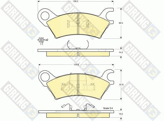 Brake Pad Set, disc brake (6103249)