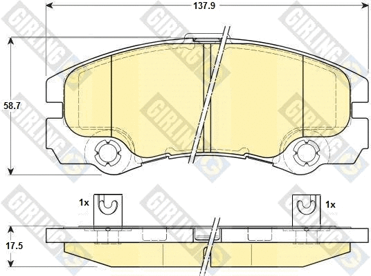 Brake Pad Set, disc brake (6114369)