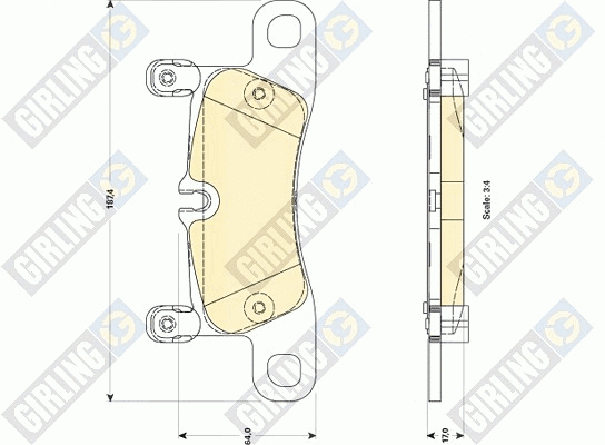 Brake Pad Set, disc brake (6118769)